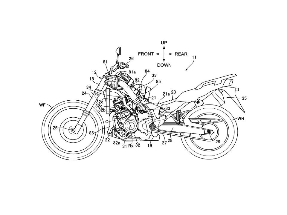 Possível tecnologia turbo aparece em esqueleto da Honda Africa Twin